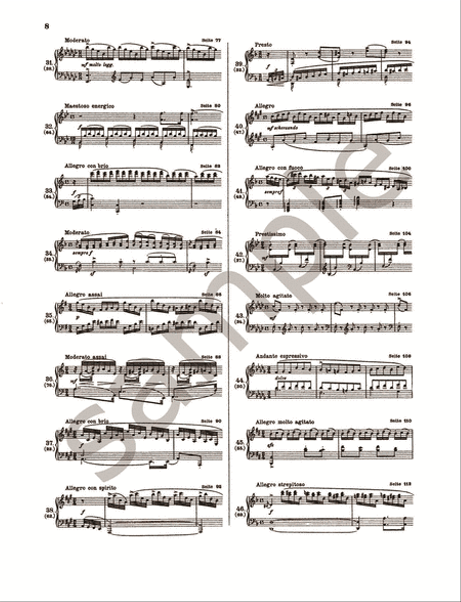 60 Studies for Piano, Selected and ed. by Hans von Bülow Piano Method scores gallery preview page 5