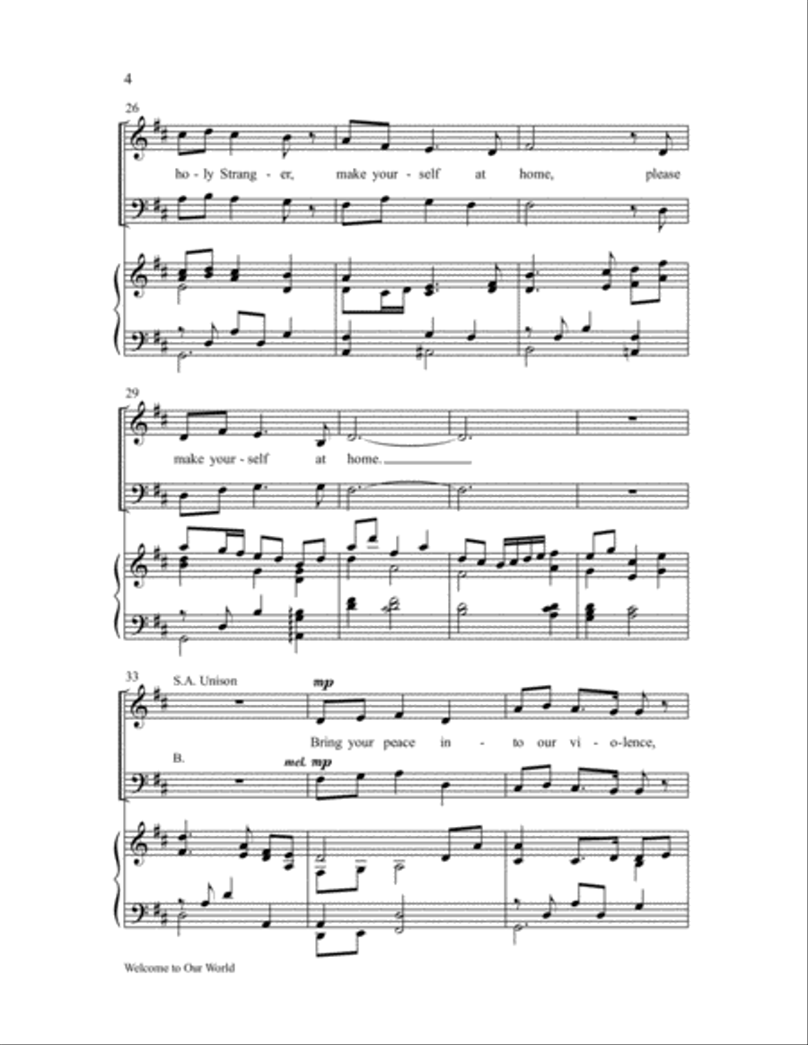 Welcome to Our World 3-Part scores gallery preview page 4