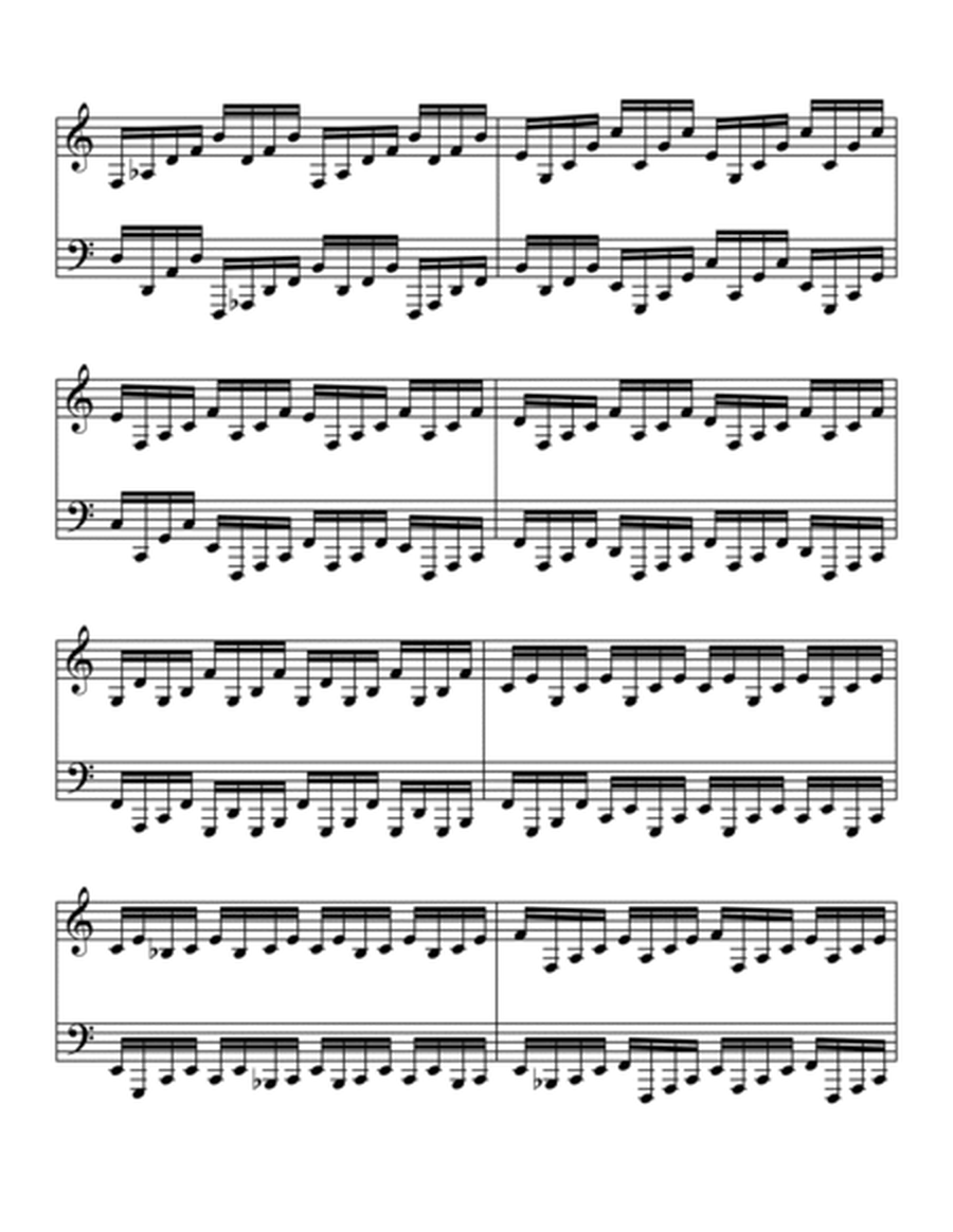 Prelude in C invention Bach, 2 part arrangement image number null