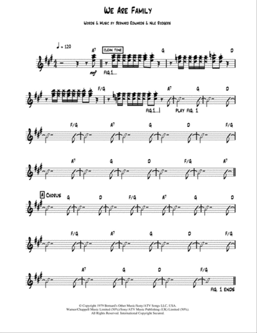 We Are Family We Are Family Acoustic Guitar scores gallery preview page 1