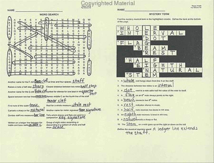 Fun Sheets for Middle School Activity Books scores gallery preview page 4