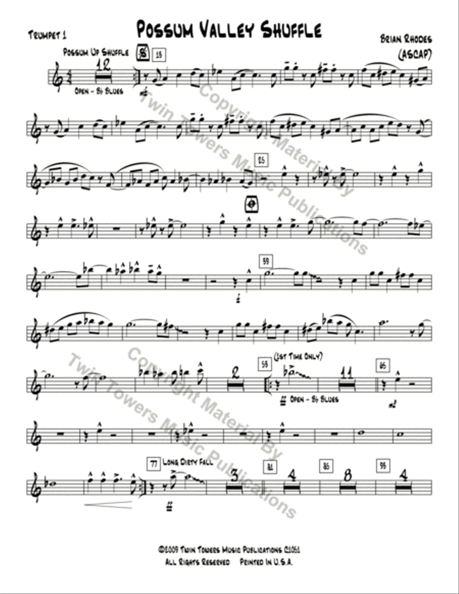 Possum Valley Shuffle Jazz Ensemble scores gallery preview page 22