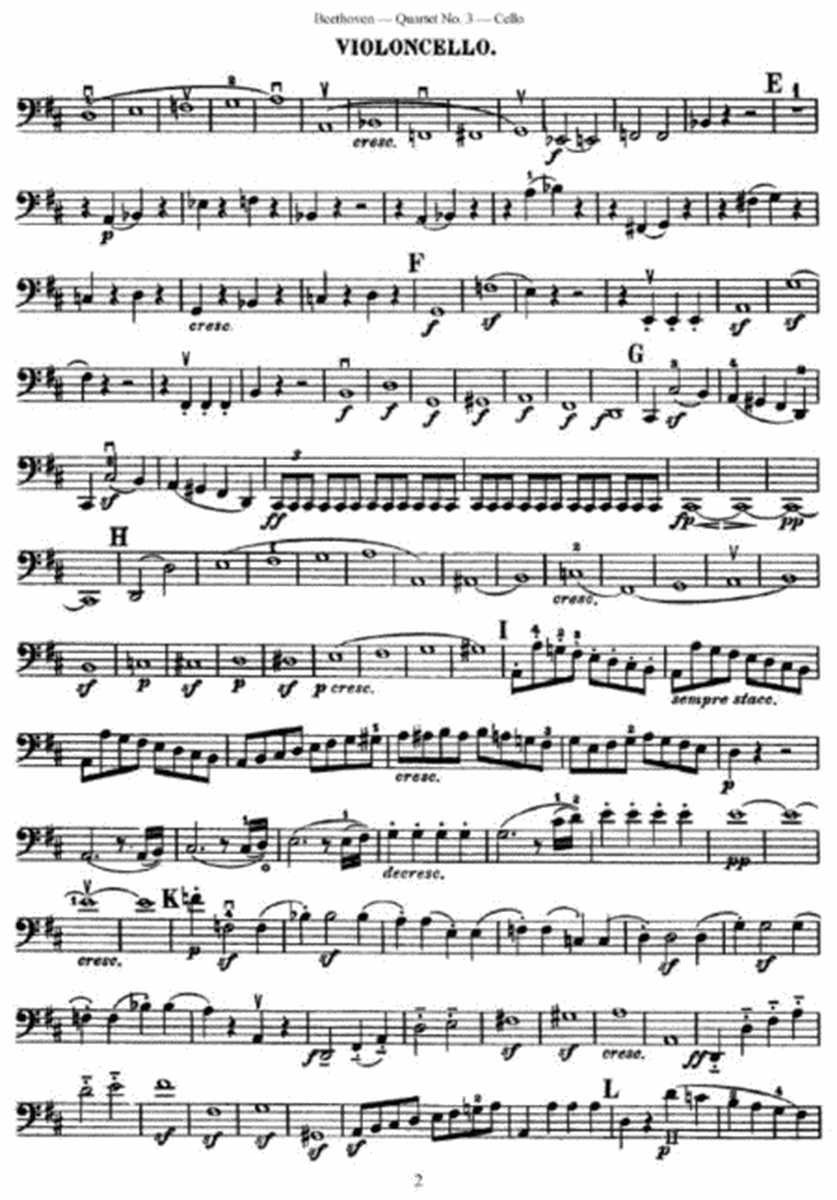 L. v. Beethoven - Quartet No. 3 in D Major Op. 18, No. 3