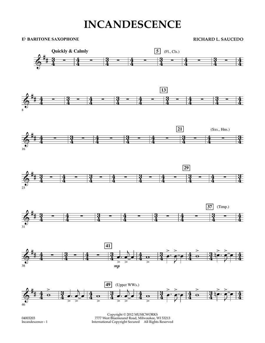 Incandescence - Eb Baritone Saxophone