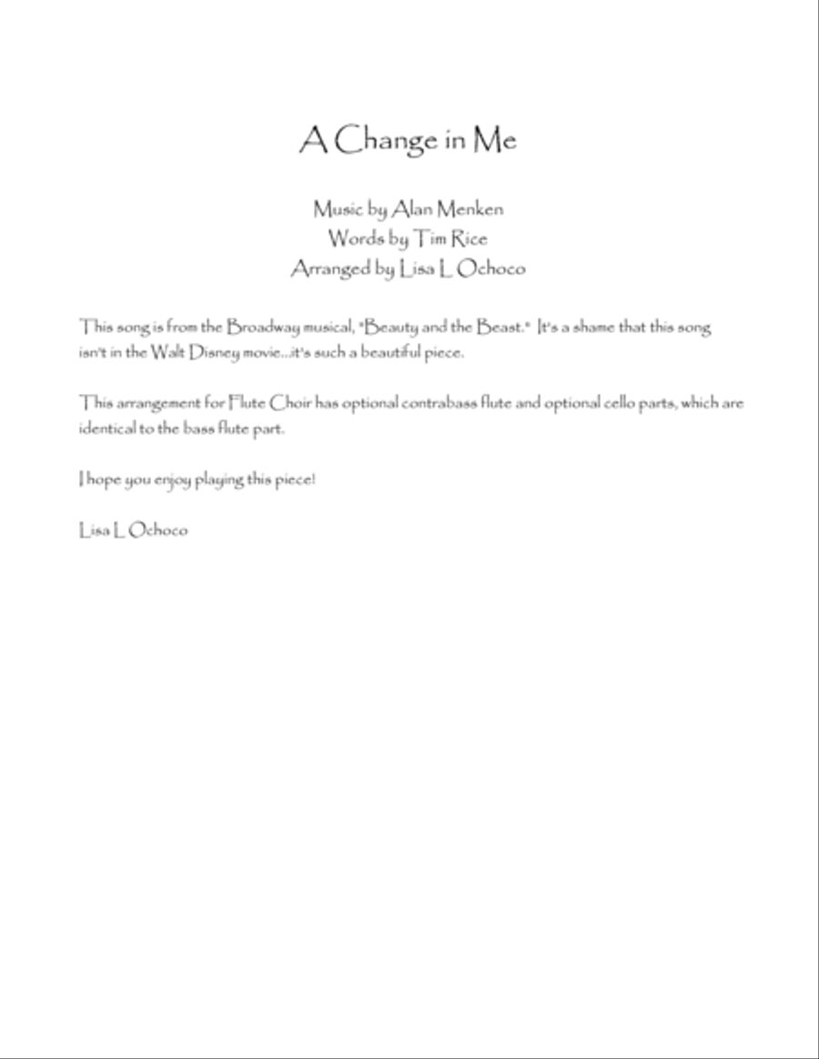 A Change In Me Flute Choir scores gallery preview page 3