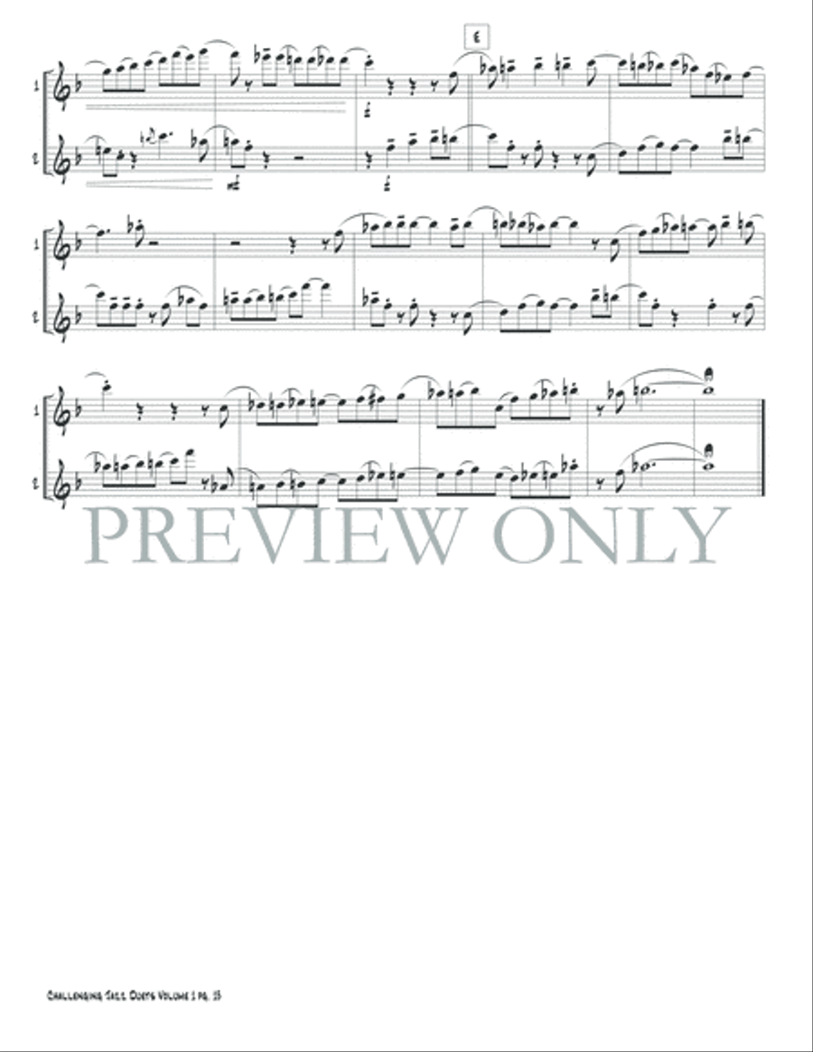 Challenging Jazz Duets, Volume 1 Flute Duet scores gallery preview page 15