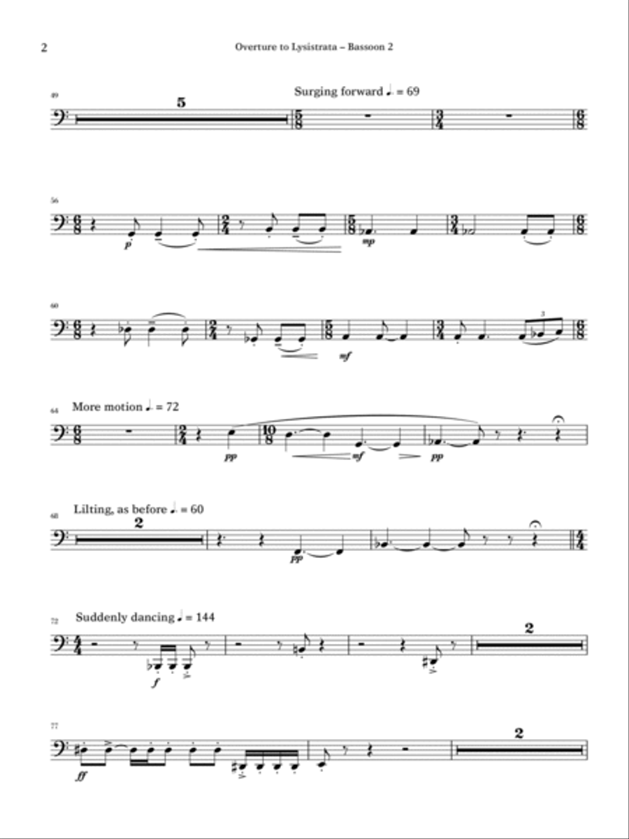 Overture to Lysistrata (arr. Peter Stanley Martin) - Bassoon 2 Concert Band scores gallery preview page 2