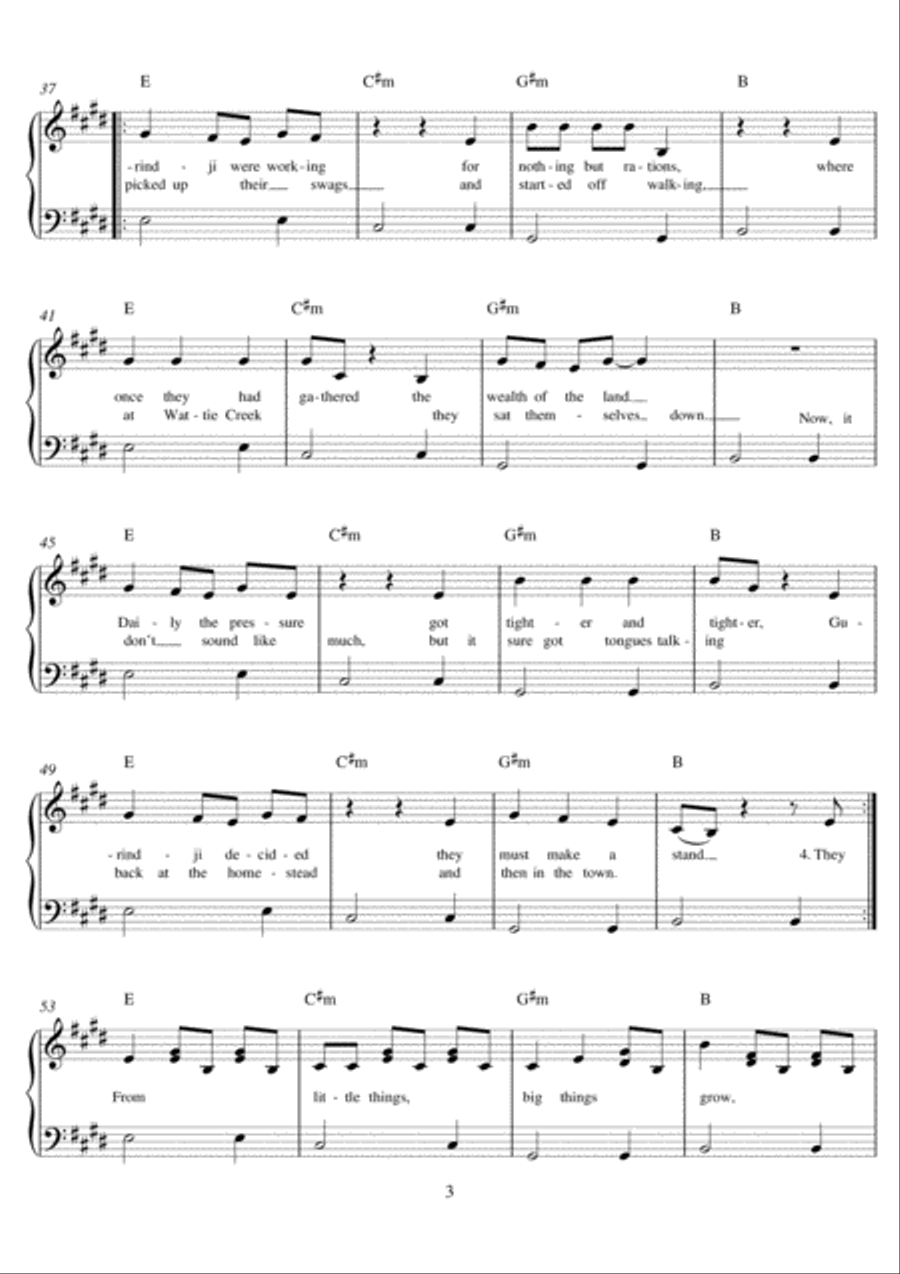 From Little Things Big Things Grow Easy Piano scores gallery preview page 3