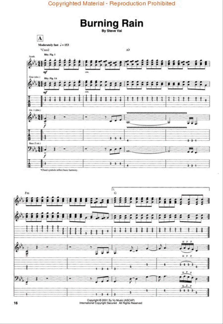 Steve Vai - Alive in an Ultra World Electric Guitar scores gallery preview page 3