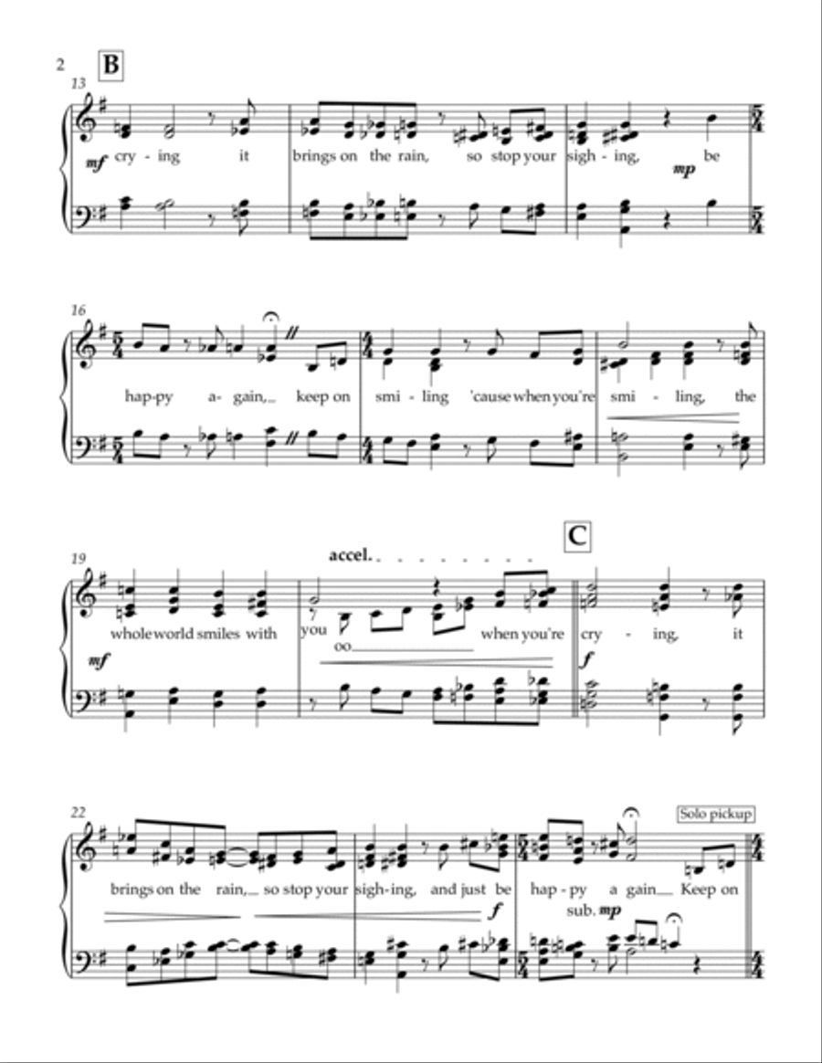 When You're Smiling (the Whole World Smiles With You) Divisi scores gallery preview page 2