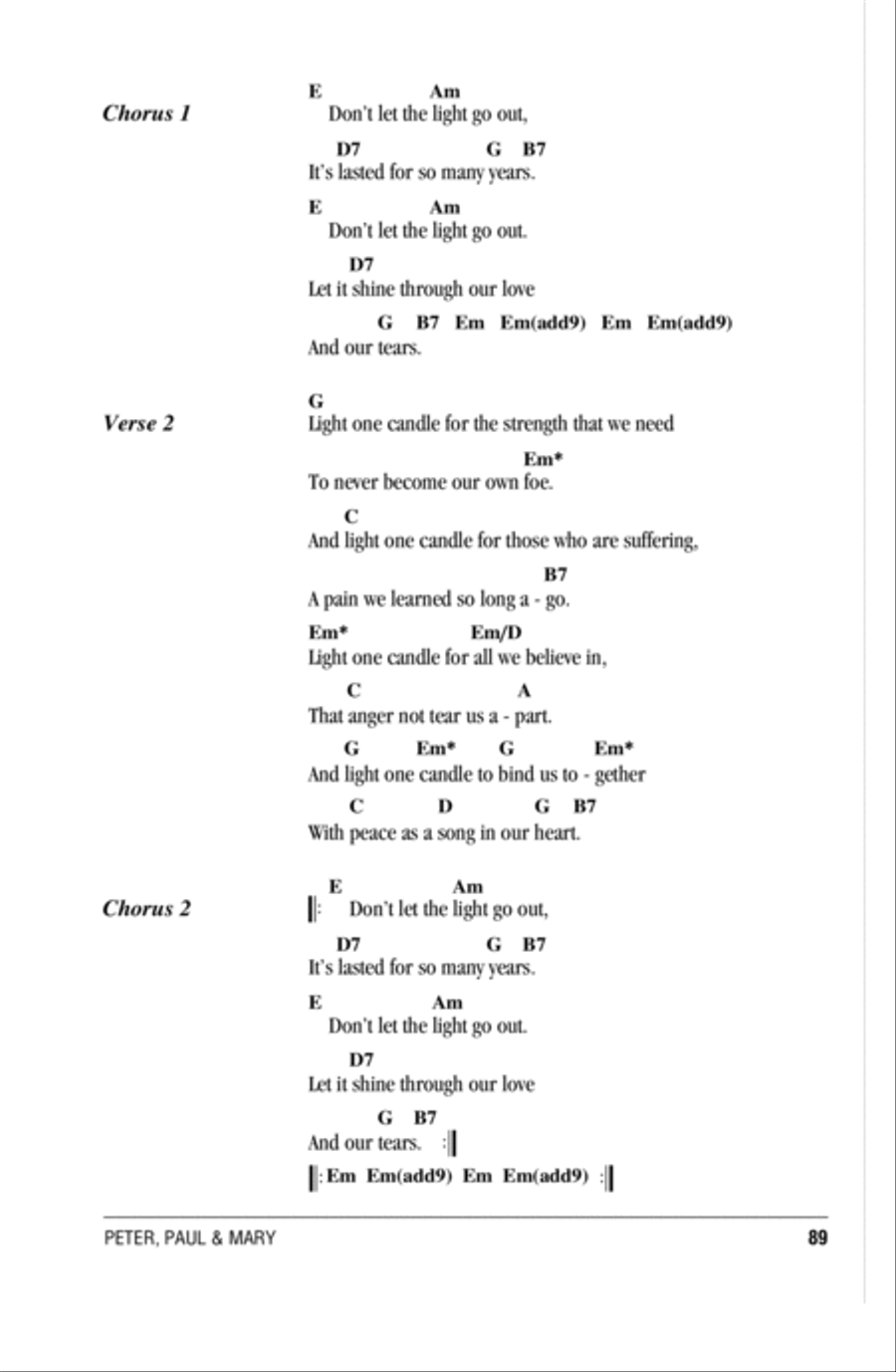 Light One Candle Light One Candle Acoustic Guitar scores gallery preview page 2