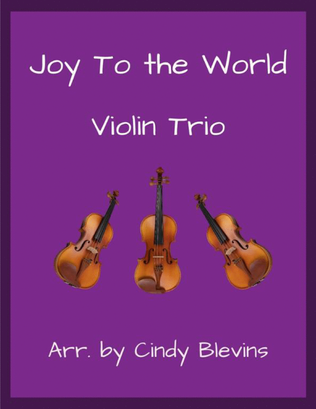 Book cover for Joy To the World, for Violin Trio