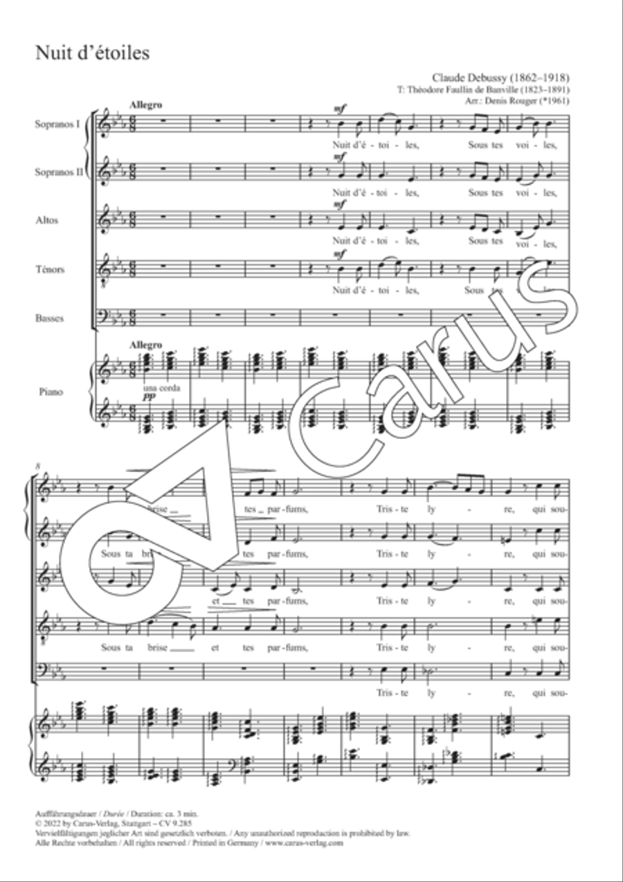 Nuit d'etoiles SSATB scores gallery preview page 2
