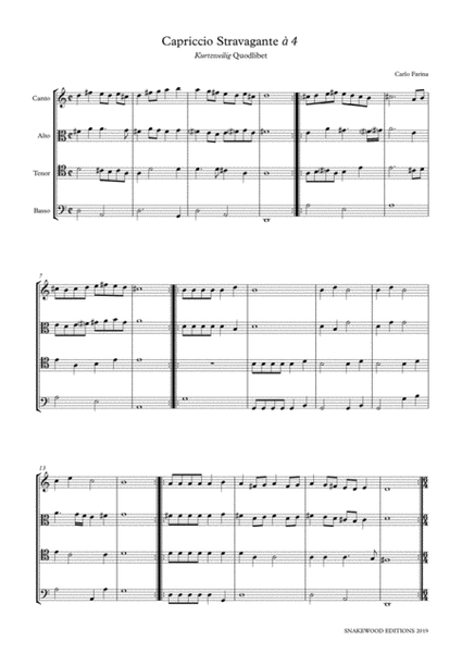 Carlo Farina – Capriccio Stravagante (Score and parts, PDF)