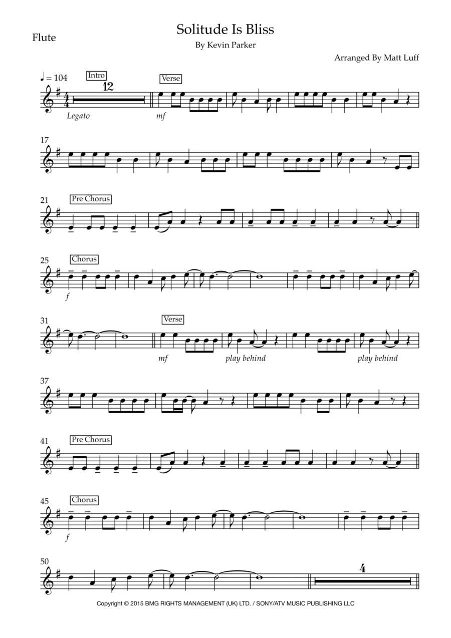 Solitude Is Bliss Solitude Is Bliss Woodwind Duet scores gallery preview page 1