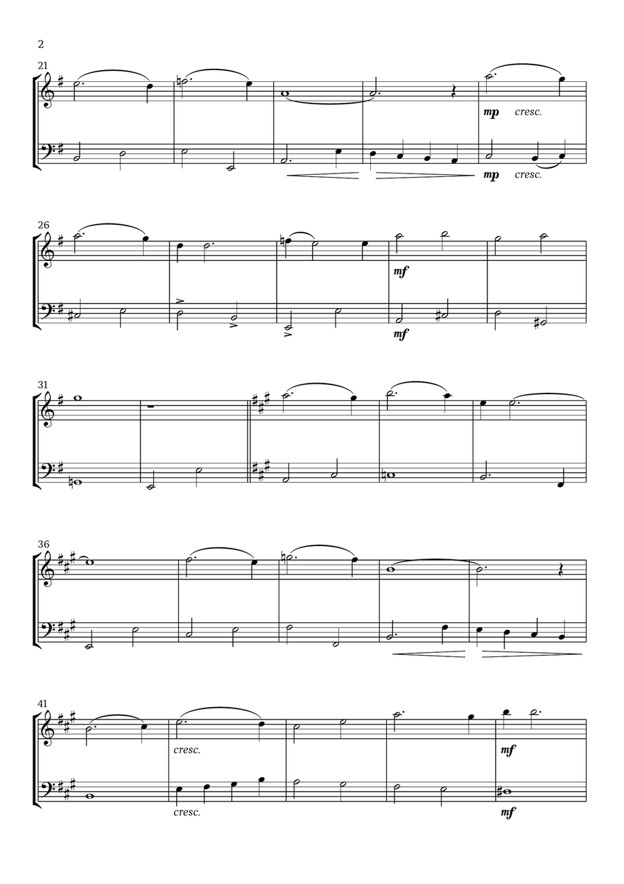 I'll Be Home For Christmas Woodwind Duet scores gallery preview page 2