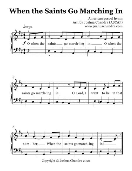 When the Saints Go Marching In (Easy Piano) image number null