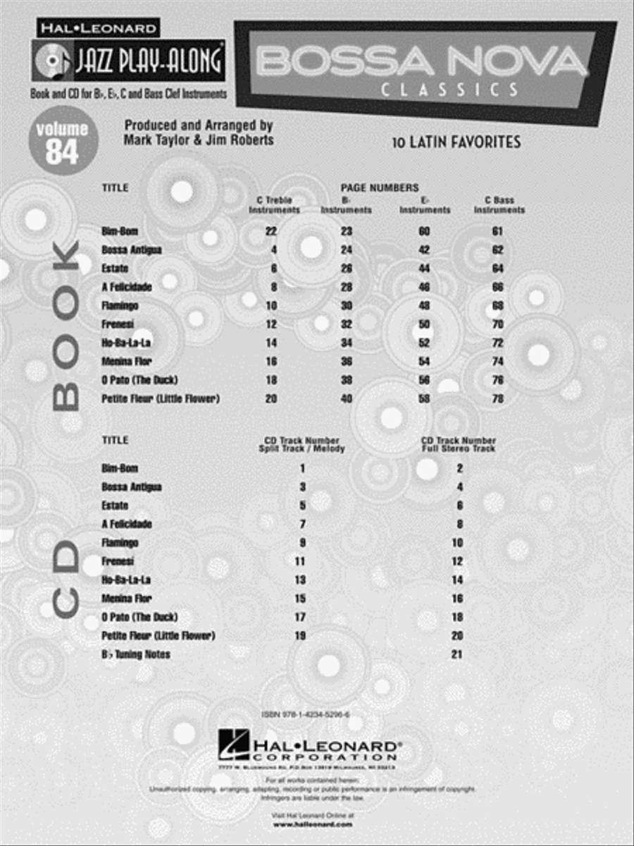 Bossa Nova Classics C Instrument scores gallery preview page 3