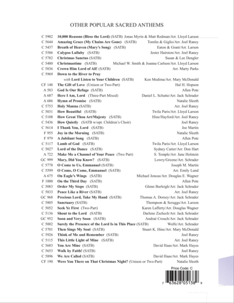 Sing a New Song 4-Part scores gallery preview page 12