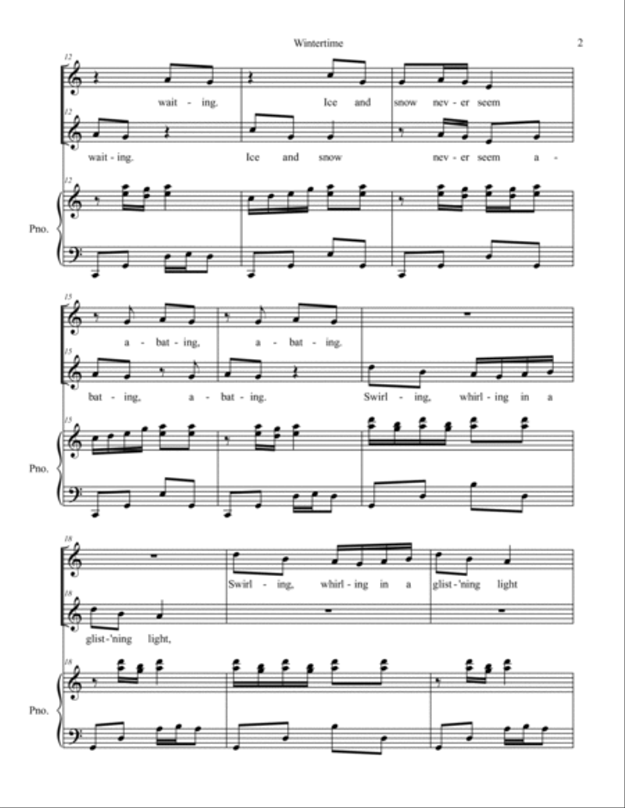 Wintertime 2-Part scores gallery preview page 3