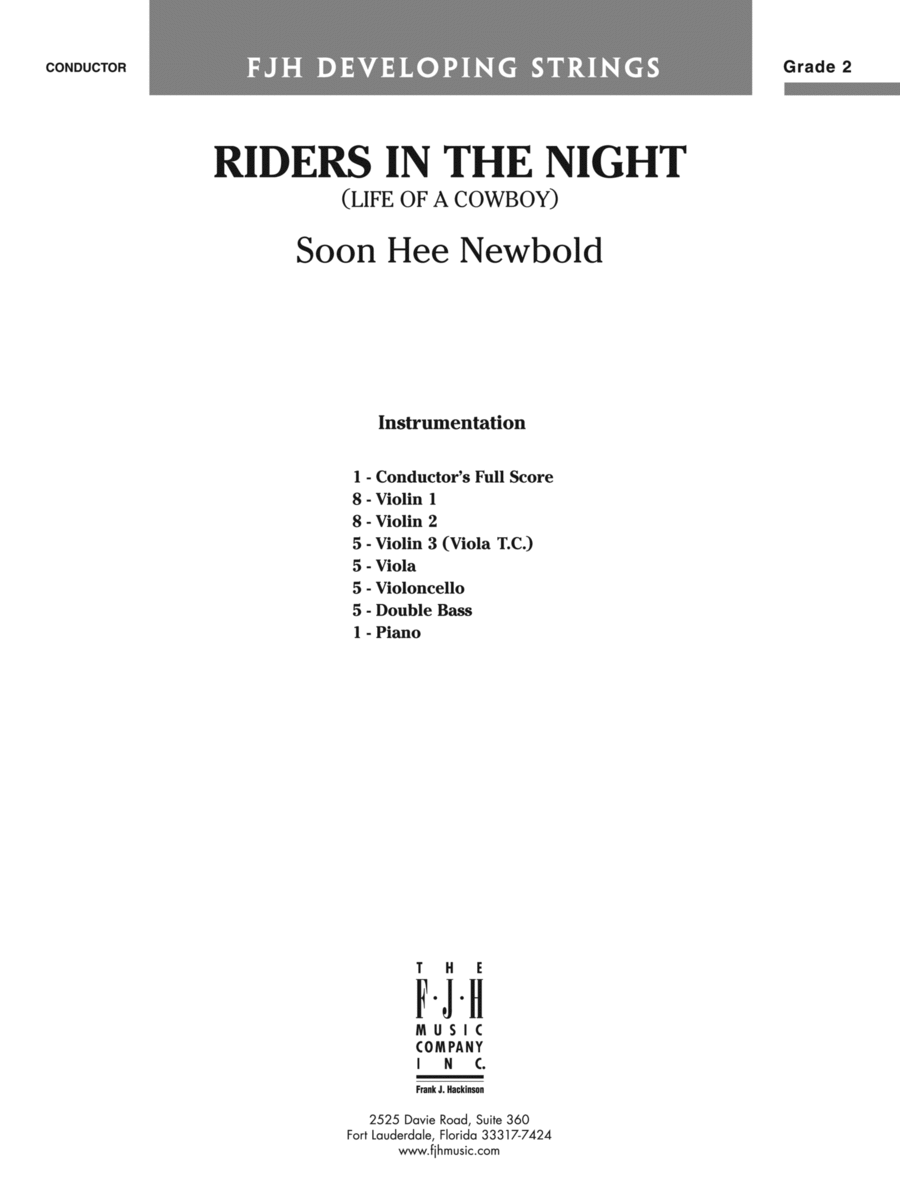 Riders in the Night (Life of a Cowboy): Score String Orchestra scores gallery preview page 1