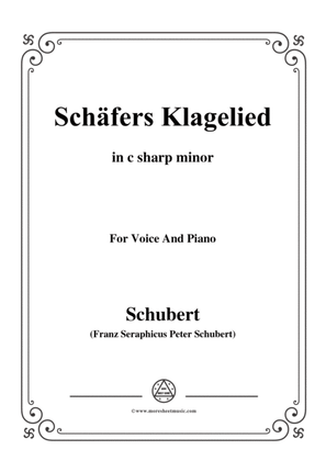 Schubert-Schäfers Klagelied,in c sharp minor,Op.3,No.1,for Voice and Piano