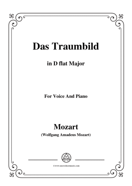 Mozart-Das traumbild,in D flat Major,for Voice and Piano image number null