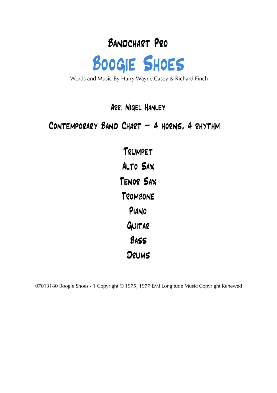 Boogie Shoes Jazz Ensemble scores gallery preview page 1