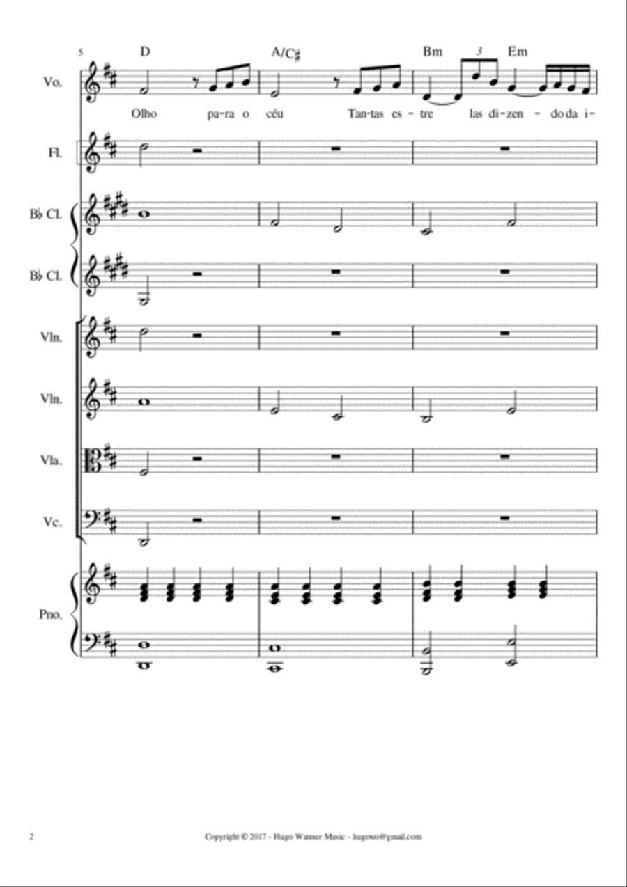 Céu de Santo Amaro - Cantata BWV 156 Chamber Orchestra scores gallery preview page 2