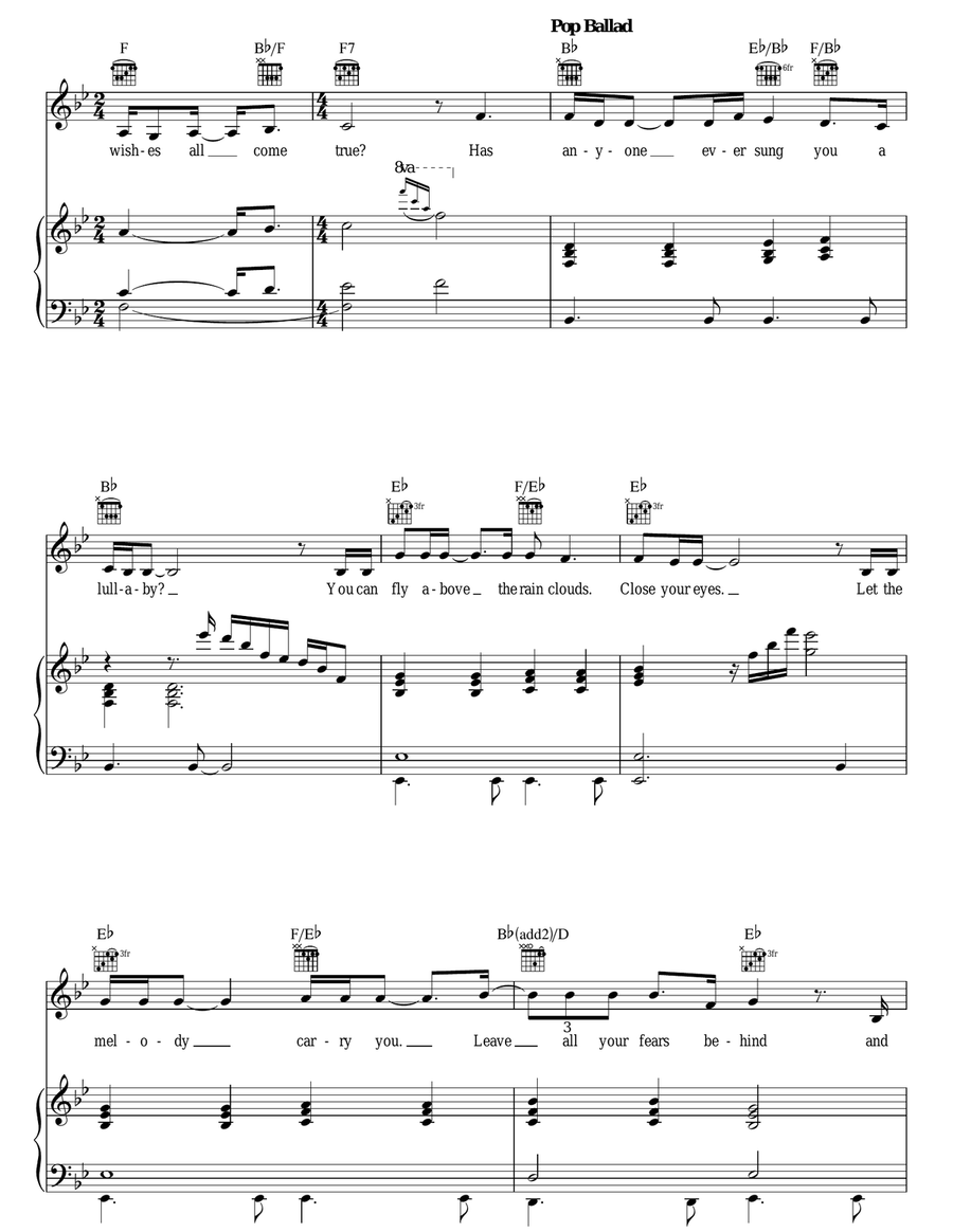 Once Upon A Time Piano, Vocal, Guitar scores gallery preview page 2