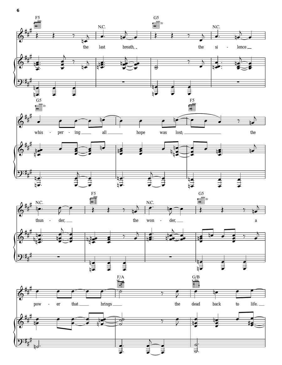 Remembering You Piano, Vocal, Guitar scores gallery preview page 6