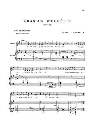 Chausson: Thirty-Three Songs (French)