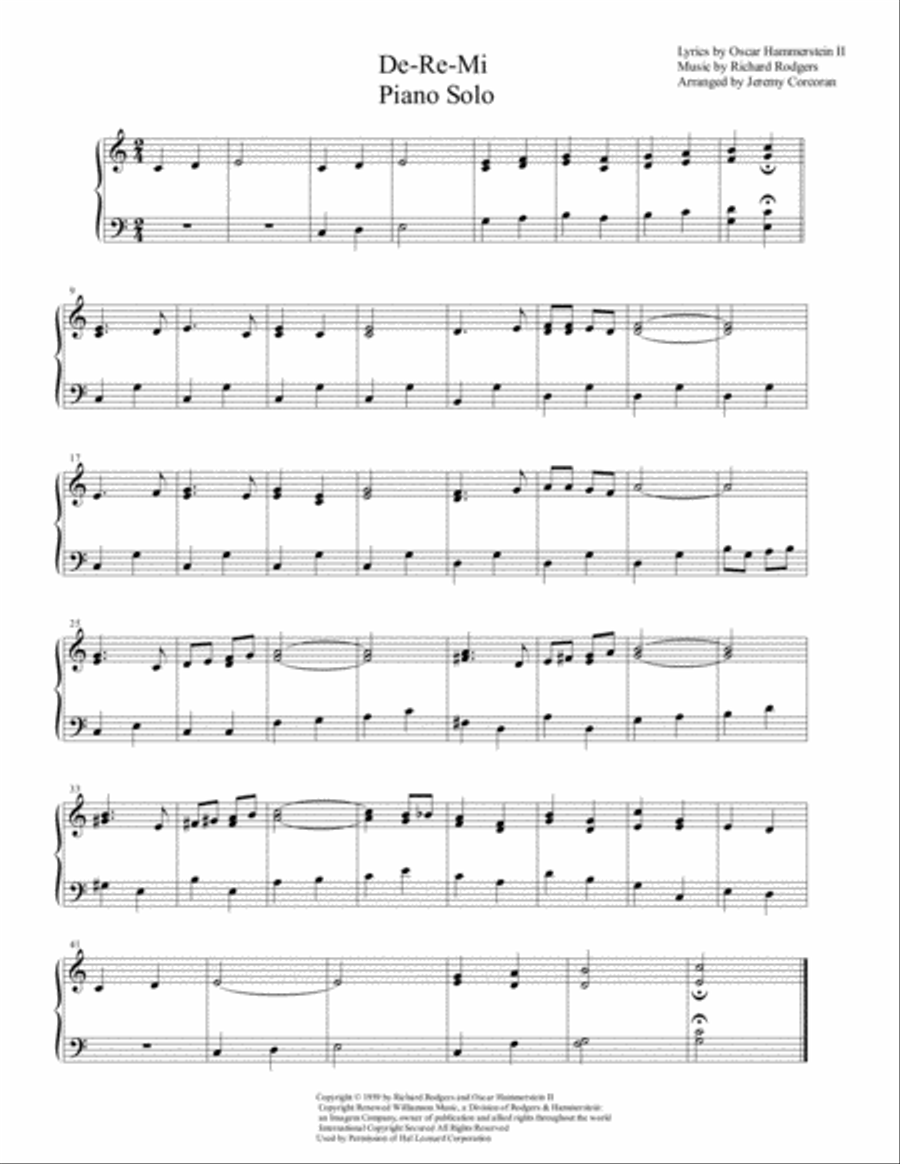 Do-Re-Mi Easy Piano scores gallery preview page 1