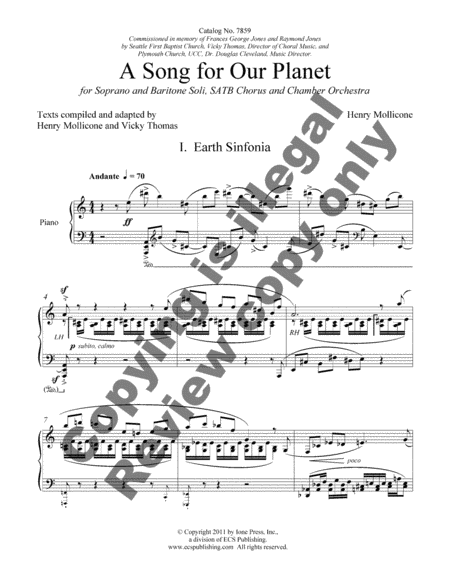 A Song for Our Planet (Piano/Vocal Score)