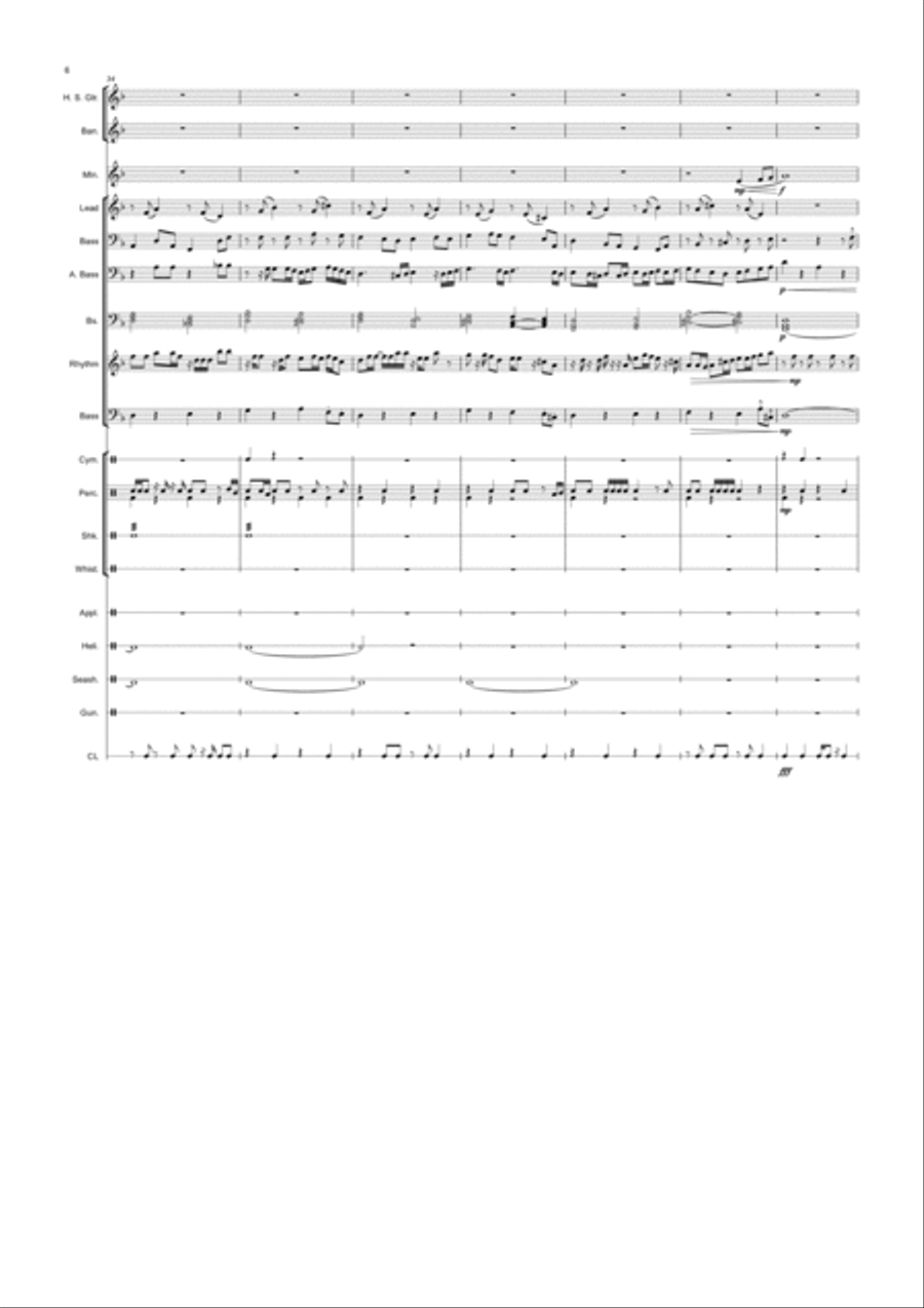Gang city - Petro Melnyk Percussion Ensemble scores gallery preview page 6