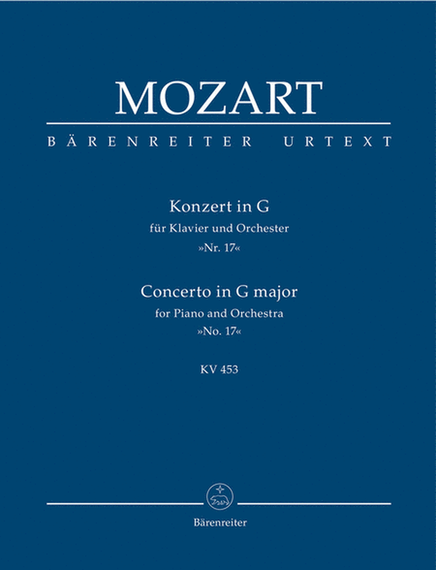 Concerto for Piano and Orchestra, No. 17 G major, KV 453