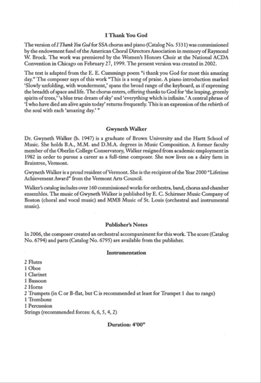 I Thank You God (SATB) SSATB scores gallery preview page 2