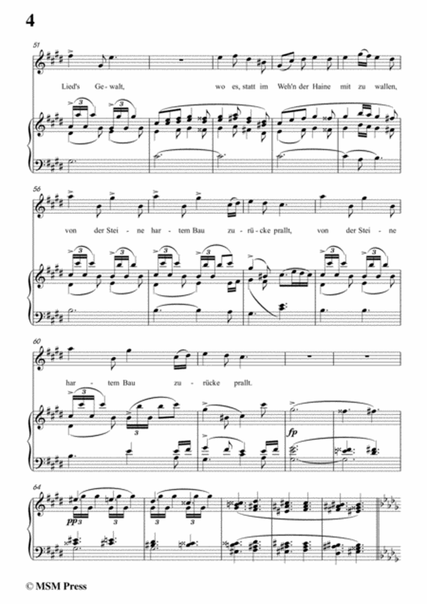 Schubert-Die Gefangenen Sänger,in B flat Major,for Voice&Piano image number null