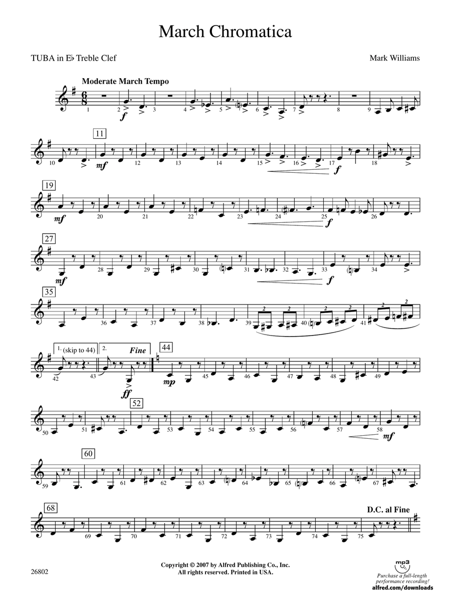 March Chromatica: (World Part) E-flat Tuba T.C.