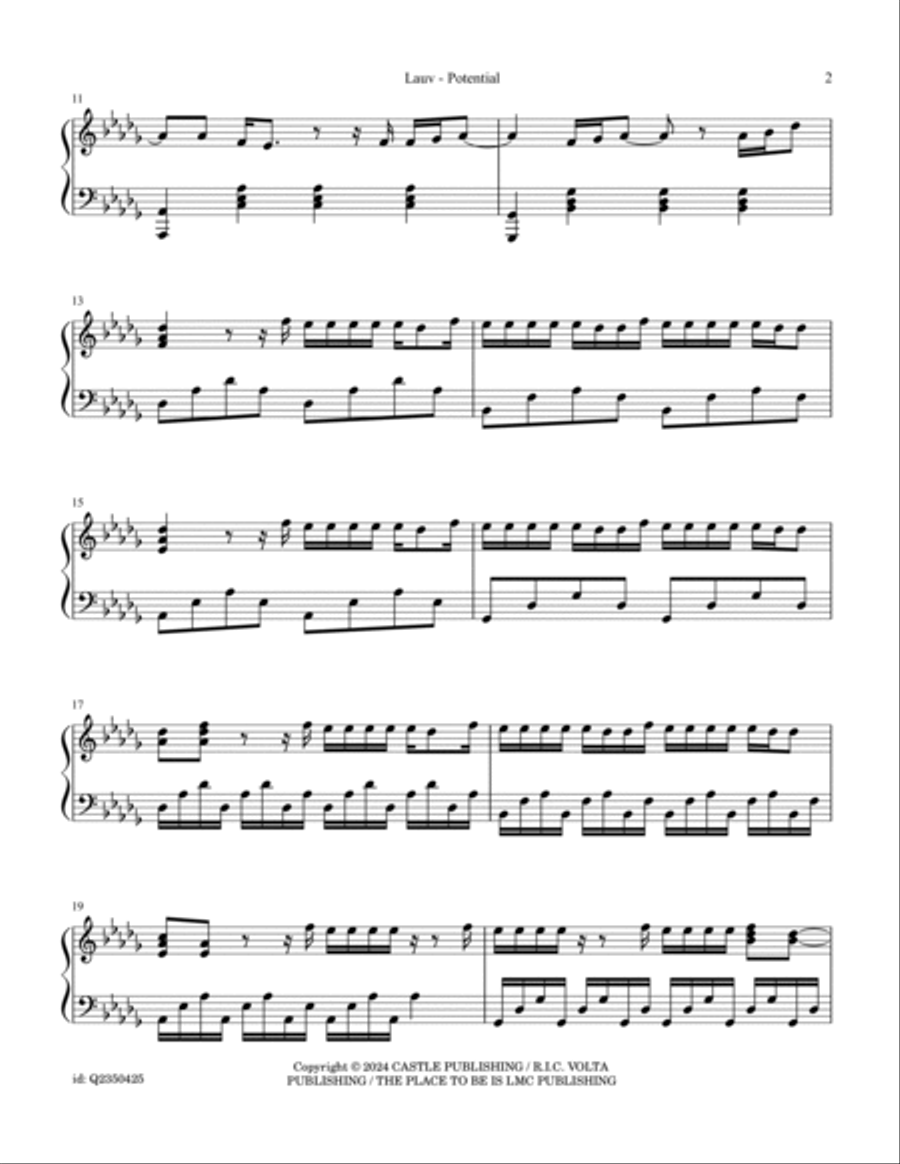 Potential Piano Solo scores gallery preview page 2