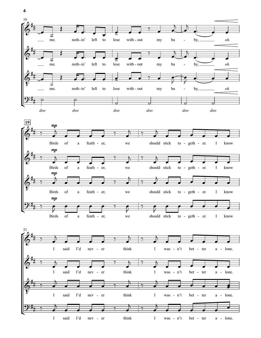 Birds Of A Feather Divisi scores gallery preview page 3