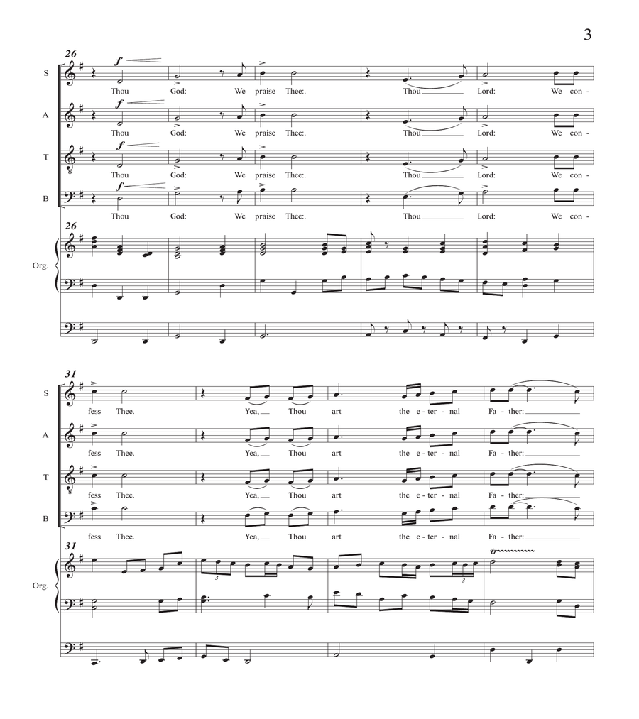 TE DEUM LAUDAMUS for SATB Chorus and Organ image number null