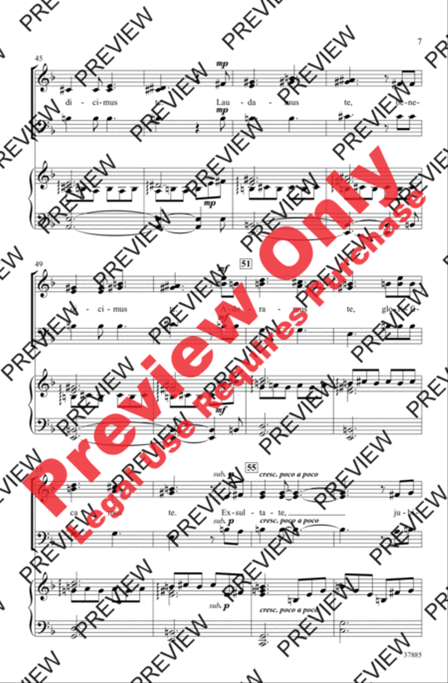 Exsultate, Jubilate 3-Part scores gallery preview page 7