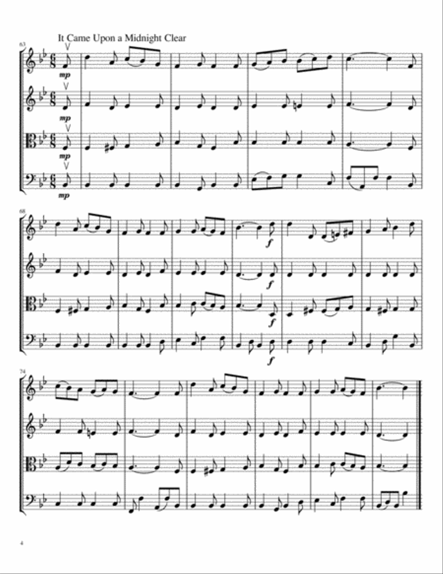 Carols for String Quartet, Volume I String Quartet scores gallery preview page 5