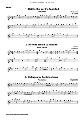 Book cover for 16 Favourite Hymns Vol.2 for solo Flute