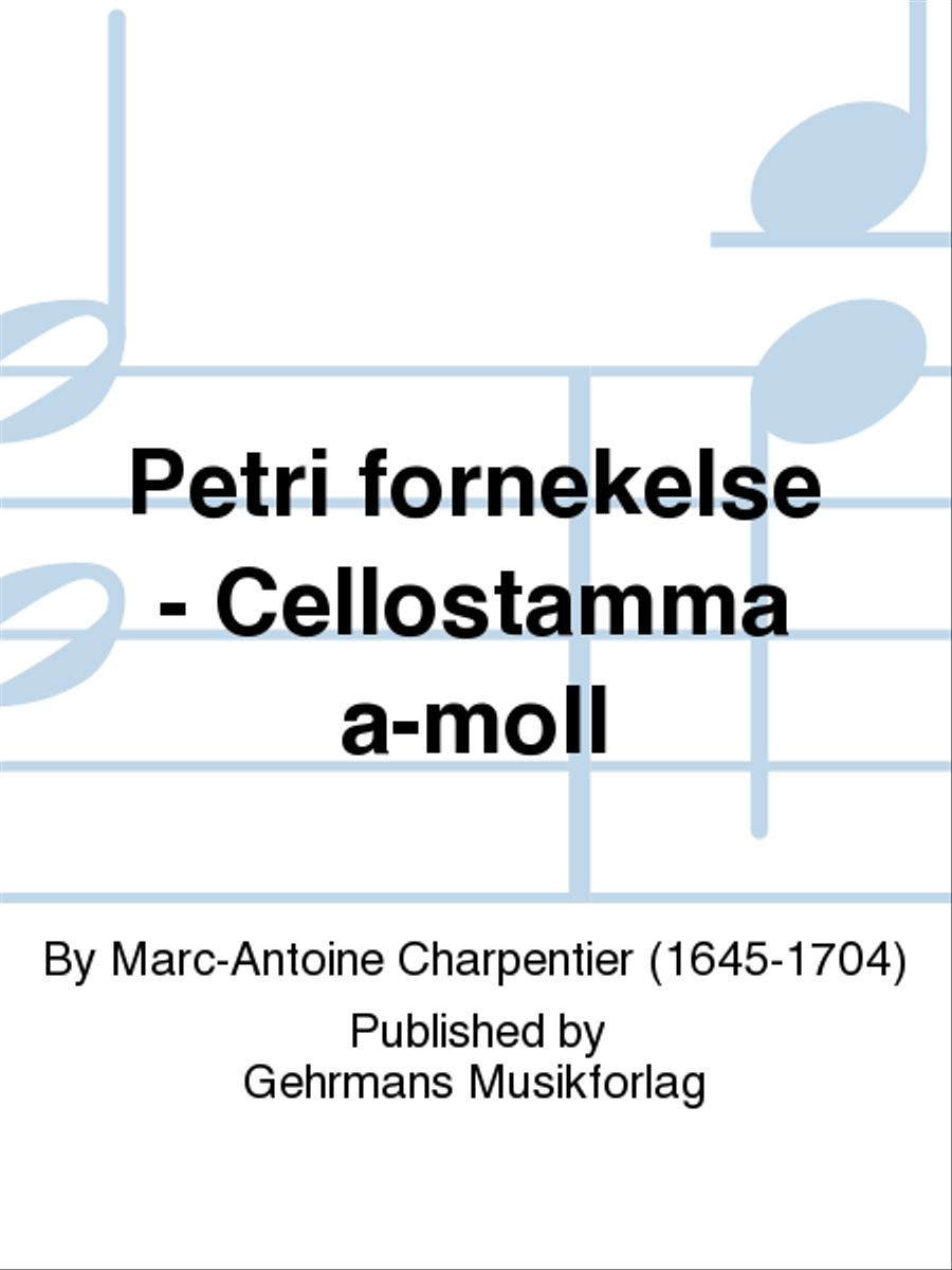 Petri fornekelse - Cellostamma a-moll 4-Part scores gallery preview page 1