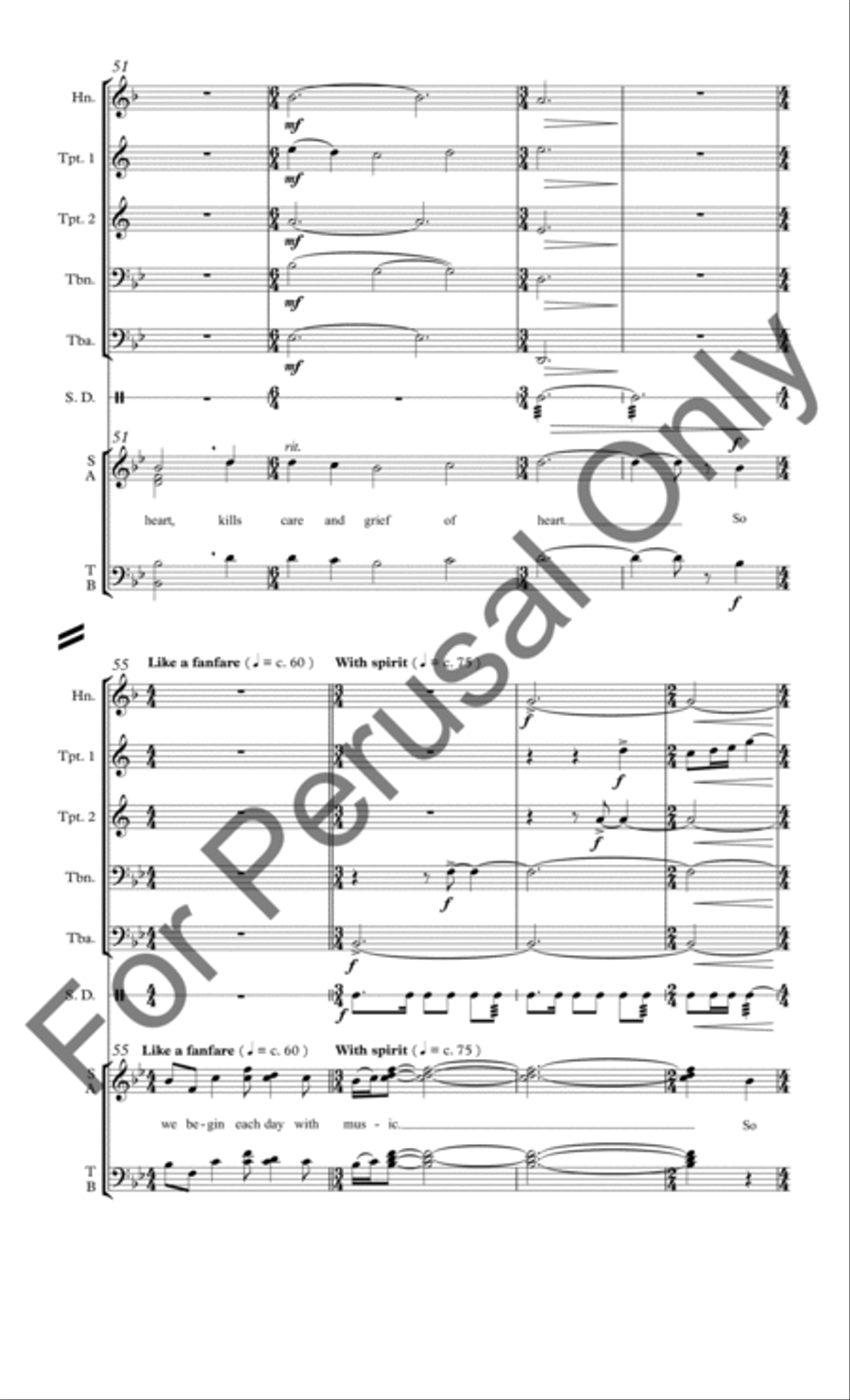 We Thank You for the Music (Brass Score/Parts) Choir scores gallery preview page 9