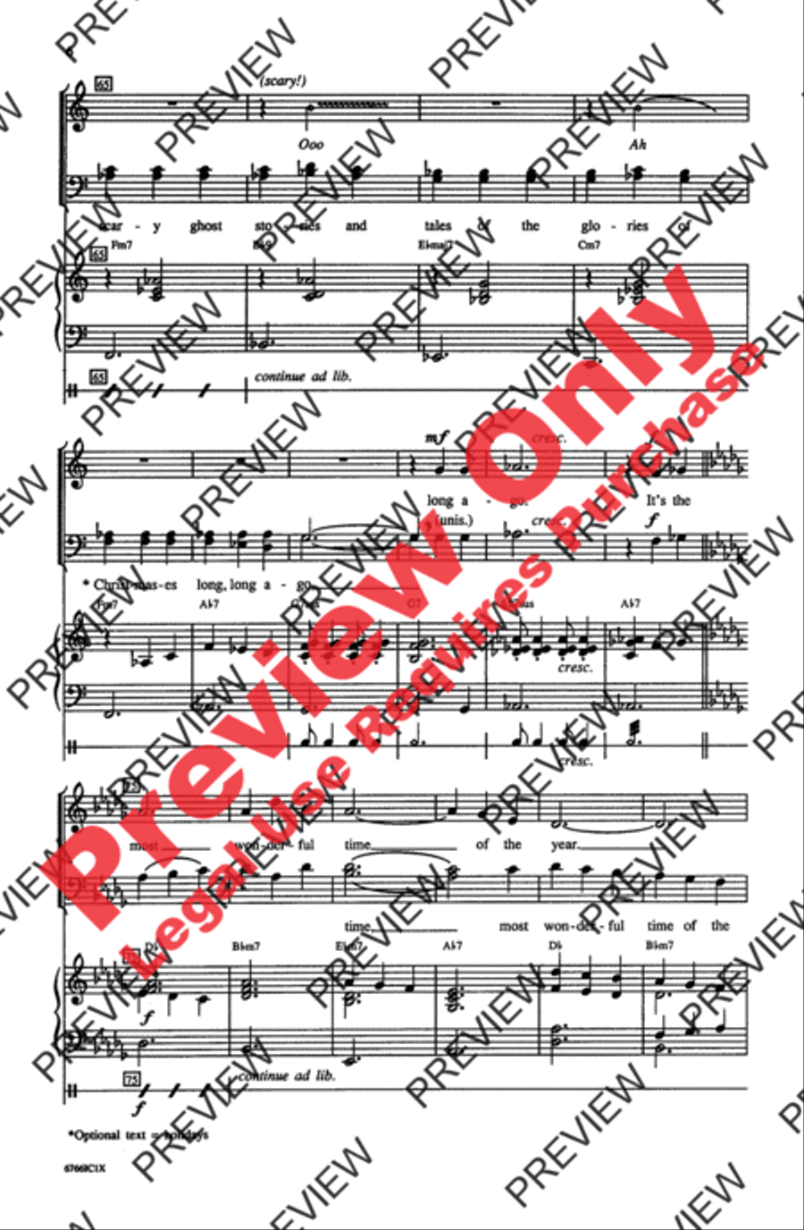 It's the Most Wonderful Time of the Year 4-Part scores gallery preview page 6