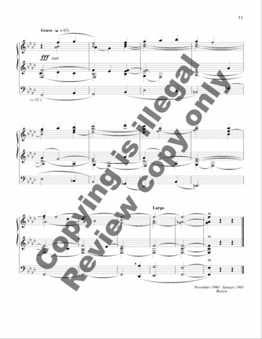 Prelude and Passacaglia Organ scores gallery preview page 8