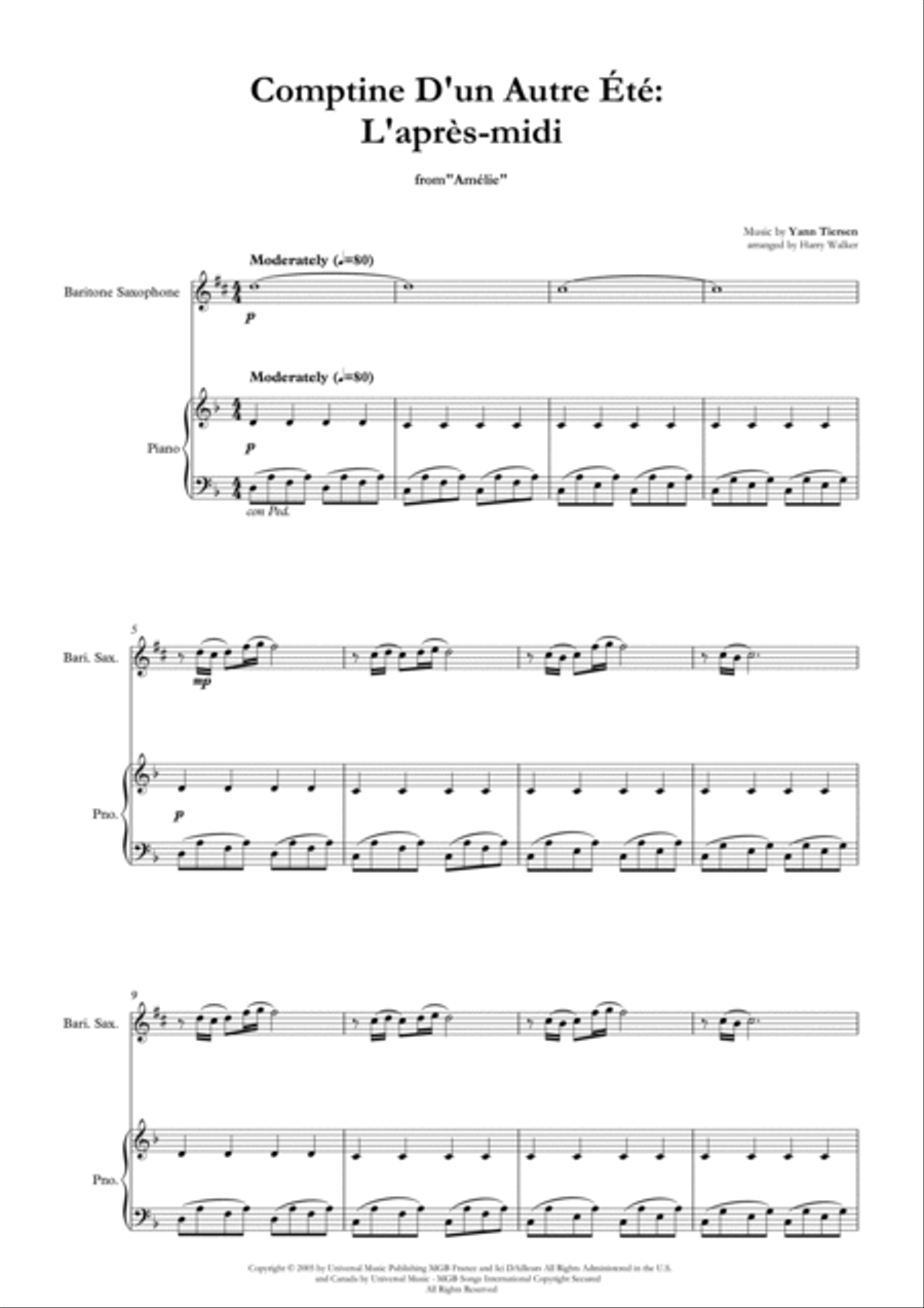 Comptine D'un Autre Été: L'après-Midi Chamber Music scores gallery preview page 4